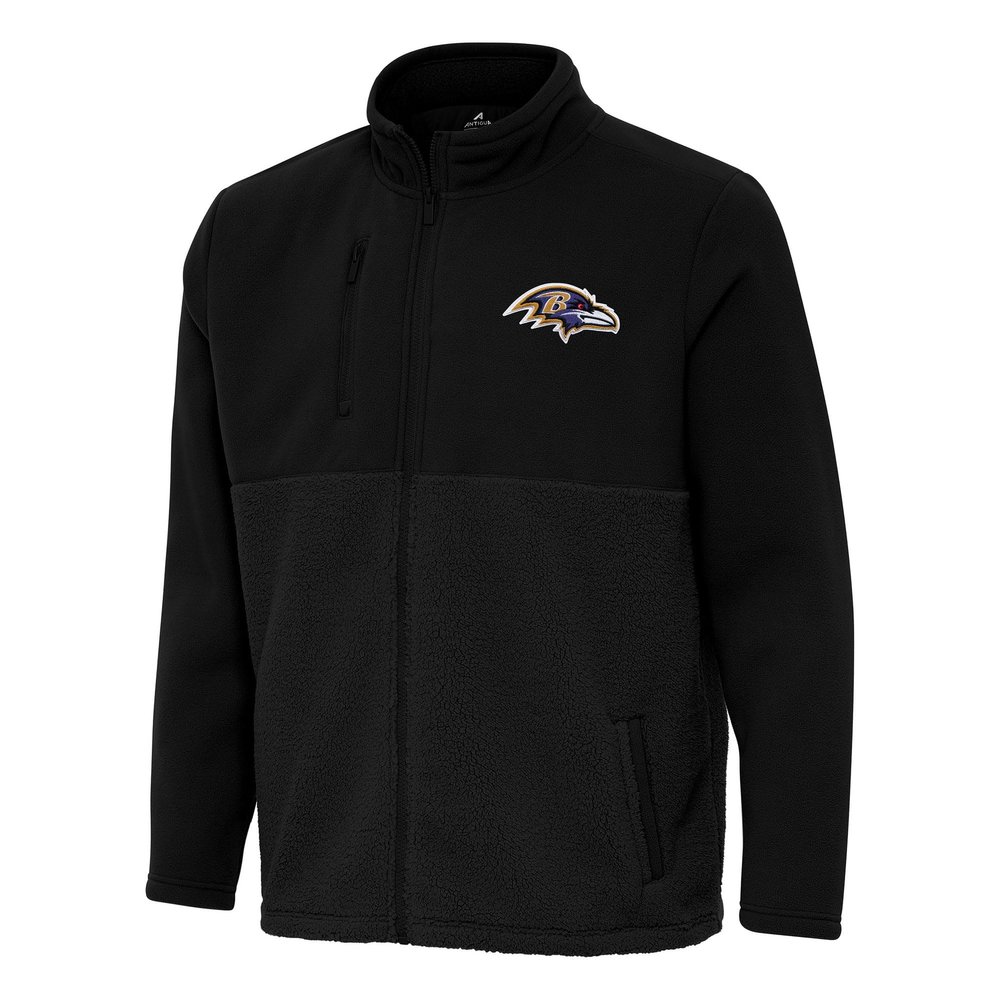 Antigua Men's Black Baltimore Ravens Daily Fused Full-Zip Jacket