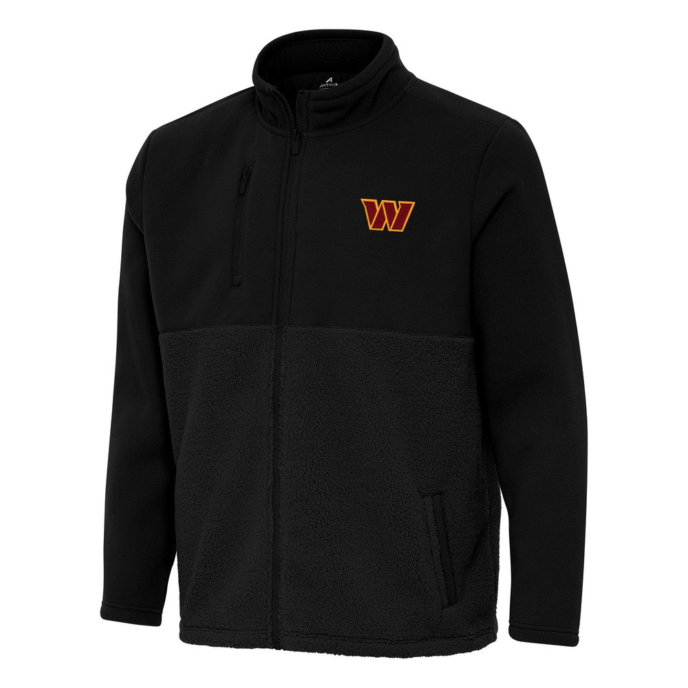 Antigua Men's Black Washington Commanders Daily Fused Full-Zip Jacket