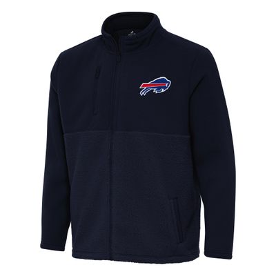 Antigua Men's Navy Buffalo Bills Daily Fused Full-Zip Jacket