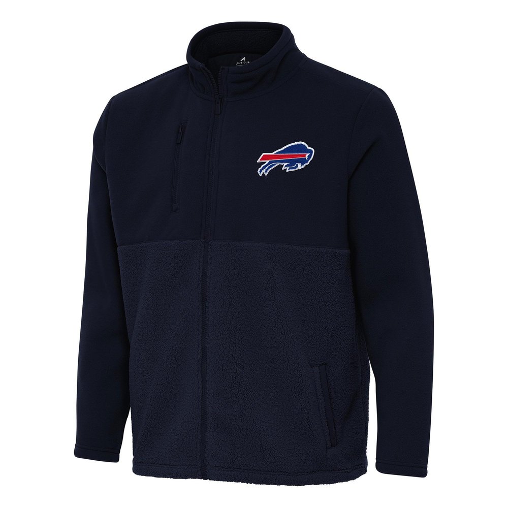 Antigua Men's Navy Buffalo Bills Daily Fused Full-Zip Jacket