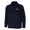 Antigua Men's Navy New England Patriots Daily Fused Full-Zip Jacket view 1