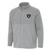 Antigua Men's Gray Las Vegas Raiders Daily Fused Full-Zip Jacket
