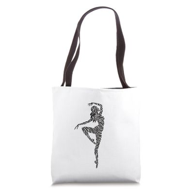 Ballet Dancer Zebra Ballerina Dance Women Girls Animal print Tote Bag