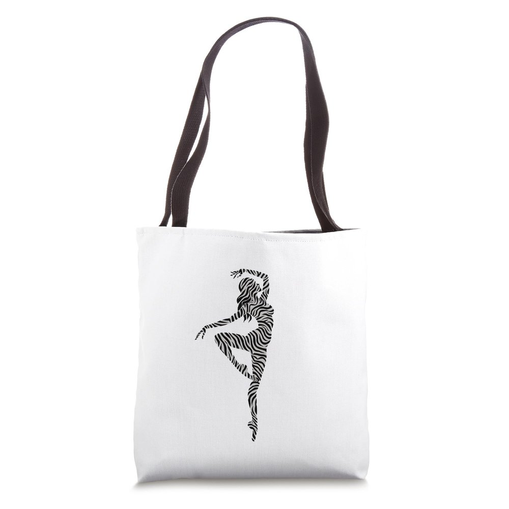 Ballet Dancer Zebra Ballerina Dance Women Girls Animal print Tote Bag