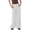 Womens Straight Wide Leg Jeans Low Rise Baggy Y2K Boyfriend Jeans Streetwear Loose Fit Skateboard Denim Pants White view 1