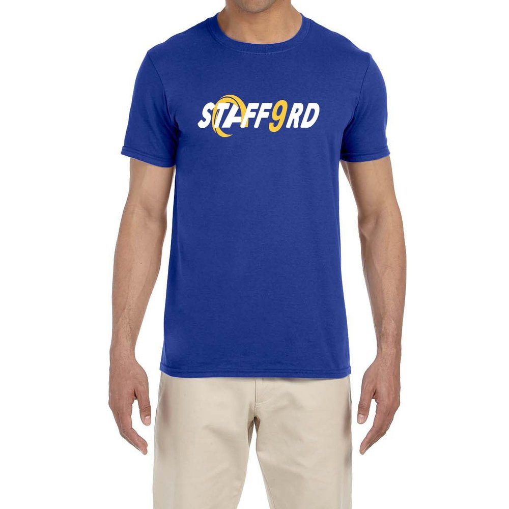 Blue Los Angeles Matthew Stafford Logo T-Shirt Youth Large