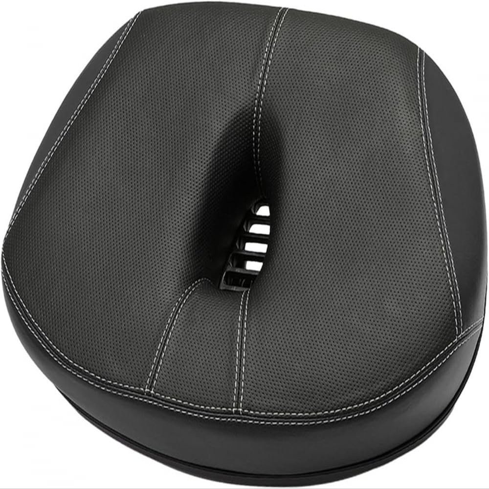 ZYJBDYZBD Noseless Oversized Bike Seat, Wide Bicycle Saddle for Electric Bikes, Universal Fit Bike Seat Cushion for Men Women-Black