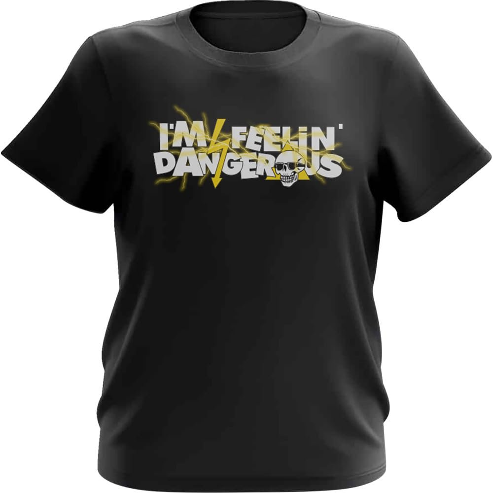 Deegan Apparel Shocking Youth T-Shirt (Medium, Black/Yellow)