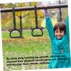 KICHOUSE 1set Boys and Girls Gymnastic Rings Straps Professional Pull up Rings for Boy Girl's Fitness Training Indoor Gymnastics Equipment Strong Grip for Upper Body Strength view 3