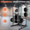 Power Squat Rack, Power Cage 1200 Pounds Capacity, Multi-Functional Power Rack with J-Hooks, All-in-One Squat Rack Free Weight Home Gym Workout Machine (Black) view 3