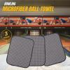 3-Pack Microfiber Bowling Ball Towel and 1-Pack, Black & Grey Microfiber Ultra Dry Bowling Grip Ball view 4