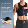 LELTLIMH Sauna Sweat Suits Shirt Vest Waist Trainer for Men Compression Workout Shapewear Excersize Gym Clothes Working Out (No zipper, Black, SM) view 3