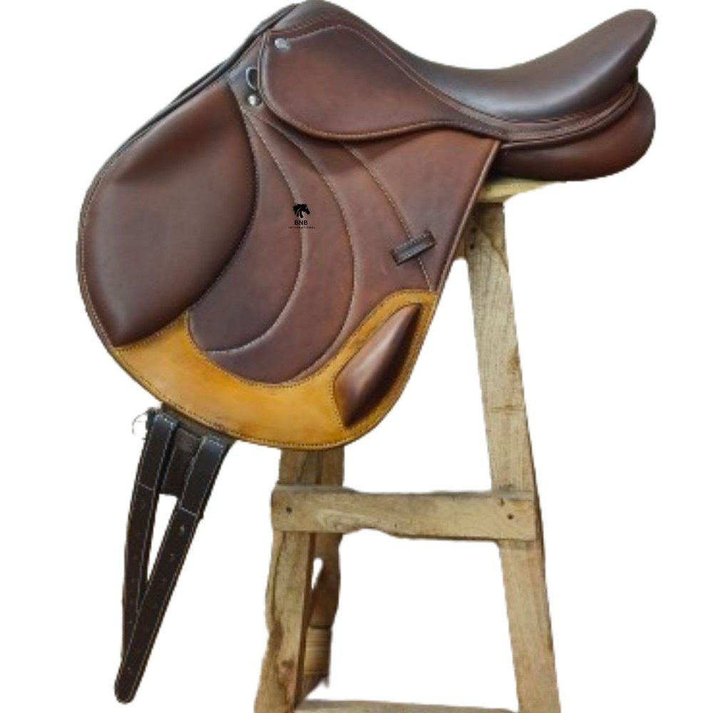 BNB International All Purpose Premium Leather Pony and Adult Jumping English Riding Horse Saddle Tack Saddles for Horseback Riding Size 10" to 18'' inches Seat Available (11" inches Seat)