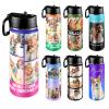 Personalized Photo Water Bottle with Straw Lid, 18 oz/32 oz Custom Stainless Steel Sports Water Bottle with Picture Name or Text-Double Wall Vacuum Insulated Gift Cup for Kids Women Men view 1