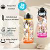Personalized Photo Water Bottle with Straw Lid, 18 oz/32 oz Custom Stainless Steel Sports Water Bottle with Picture Name or Text-Double Wall Vacuum Insulated Gift Cup for Kids Women Men view 2
