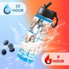 Personalized Photo Water Bottle with Straw Lid, 18 oz/32 oz Custom Stainless Steel Sports Water Bottle with Picture Name or Text-Double Wall Vacuum Insulated Gift Cup for Kids Women Men view 3