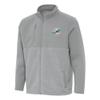 Antigua Men's Gray Miami Dolphins Daily Fused Full-Zip Jacket view 1