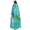 WURTON blue oil paint texture Print Full-Length Carniva Masquerade Cape Hood for Adults,Witch Costume Cloak,185 cm XXL view 4