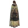 WURTON Beaver Print Full-Length Carniva Masquerade Cape Hood for Adults,Witch Costume Cloak,185 cm XXL view 3