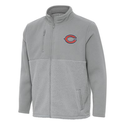 Antigua Men's Gray Chicago Bears Daily Fused Full-Zip Jacket