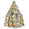 WURTON cute chicken walking Print Unisex Hooded Cape Halloween Carnival Vampire Cosplay Cloak Hooded Cloak Costume view 1