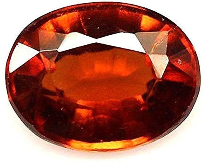 DENMOUS 10.00 Carat Certified AA++ Quality Natural Hessonite Garnet Unheated Untreated Gomed Loose Gemstone-AMZ4376, zzzz-s, Sterling Silver
