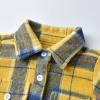 AIMAOMI Little Baby Boys' Girls' Plaid Flannel Button Down Shirt Toddler Plaid Shirt Baby Button Down Coat (Yellow, 6-12 Months) view 4