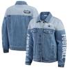 WEAR by Erin Andrews Women's Dallas Cowboys Full-Button Denim Jacket view 1