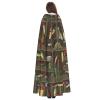 WURTON Fishing Lure Style Print Unisex Hooded Cape Halloween Carnival Vampire Cosplay Cloak Hooded Cloak Costume view 4