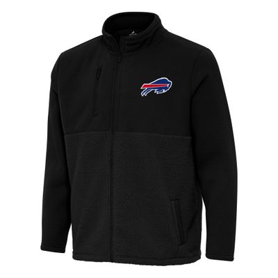 Antigua Men's Black Buffalo Bills Daily Fused Full-Zip Jacket