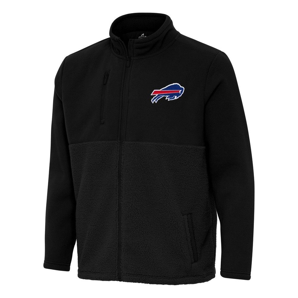 Antigua Men's Black Buffalo Bills Daily Fused Full-Zip Jacket