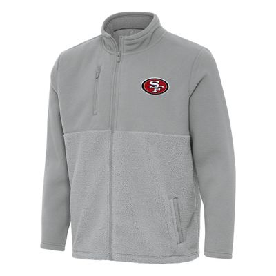 Antigua Men's Gray San Francisco 49ers Daily Fused Full-Zip Jacket