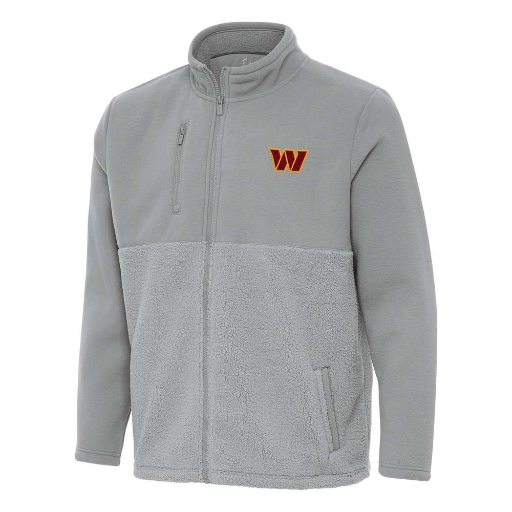 Antigua Men's Gray Washington Commanders Daily Fused Full-Zip Jacket