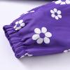 Girls Outdoor Floral Fleece Lined Light Windproof Jacket with Hood Water Proof Raincoats Windbreaker (Purple, 7-8 Years) view 4