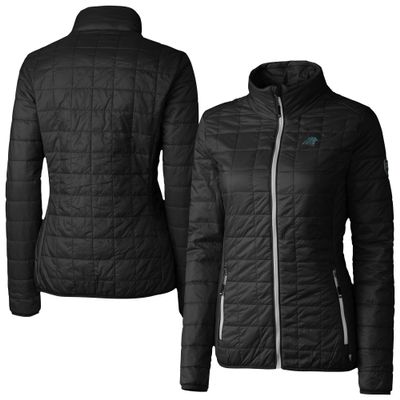 Cutter & Buck Women's Black Carolina Panthers Rainier PrimaLoft Eco Insulated Full-Zip Puffer Jacket