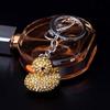Kysin Chiys Cute Rhinestone Duck Keychain Sparkling Pink Yellow Happy Duck Imitation Crystal Purse Keychain Gifts For Women - Yellow view 2