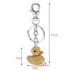 Kysin Chiys Cute Rhinestone Duck Keychain Sparkling Pink Yellow Happy Duck Imitation Crystal Purse Keychain Gifts For Women - Yellow view 3