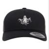Adjustable Black Structured Trucker Floating Ghost Halloween Structured Trucker Cap view 1