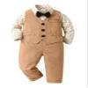 Boarnseorl Baby Boys Pants Sets, Infant Long Sleeve Shirt + Pants + Bow Tie + Vest,Toddler Gentleman Outfits,4-5Y view 2