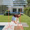 Serounder Outdoor Flying Disc Game Set, Fun Bottle Drop, Quick Assembly and Disassembly, for Yard Lawn Beach (Blue) view 4