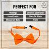 AAMERA Men's Solid Bow Tie I Satin Pre-Tied Style Adjustable Length Neck Bowtie for Men Formal Business Wedding Party  13cm (Black) view 2