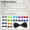 AAMERA Men's Solid Bow Tie I Satin Pre-Tied Style Adjustable Length Neck Bowtie for Men Formal Business Wedding Party  13cm (Black) view 3