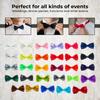 AAMERA Men's Solid Bow Tie I Satin Pre-Tied Style Adjustable Length Neck Bowtie for Men Formal Business Wedding Party  13cm (Black) view 4