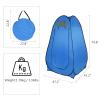 1-2 Person Portable Pop Up Toilet Shower Tent Changing Room Dressing Tent Camping Shelter Blue view 3