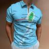 Puxufody Maps of St Vincent and The Grenadines Men's Short Sleeve Polo Shirts Sports Shirts, Golf Shirts view 2
