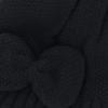 CTM Girl's One Size Fits Most Knit Winter Beanie with Pom Bow and Ear Flaps, Black view 3