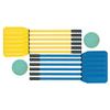 The Zone - Soft Polo Set, Blue and Yellow, 24" Long Sticks, for Kids and Teens, Lightweight for Easy Movement (Double Set: 24 Sticks and 4 Balls) view 1