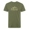 I'd Hike That Shirt for Men and Women Premium Graphic Tee Hiking Mountain T-Shirt (US, Alpha, Medium, Regular, Regular, Heather Military Green) view 1