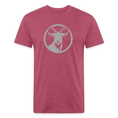 Goat Energy Hiking Shirt for Men and Women Premium Graphic Tee Mountain T-Shirt (US, Alpha, Small, Regular, Regular, Heather Cardinal)
