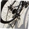 INOOMP Folding Bike Stand Parking Rack with Rear Wheel Clamp Portable Metal Cycle Holder for Secure Indoor and Outdoor Storage Quick-Release Kickstand Suitable for Mountain and Road Bikes view 4